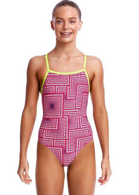 Funkita Single Strap One Piece Eco Girls Wild Wicket Sports Funkita Single Strap One Piece Eco Girls Wild Wicket Sports