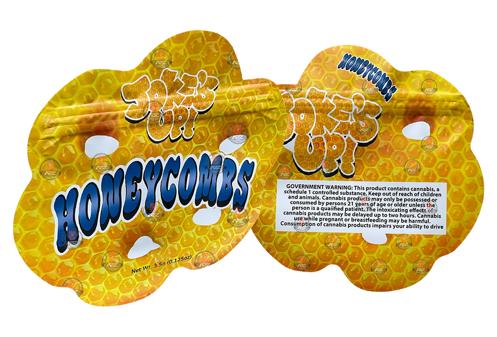 Honeycombs Mylar bag 3.5g cut out Empty Packaging