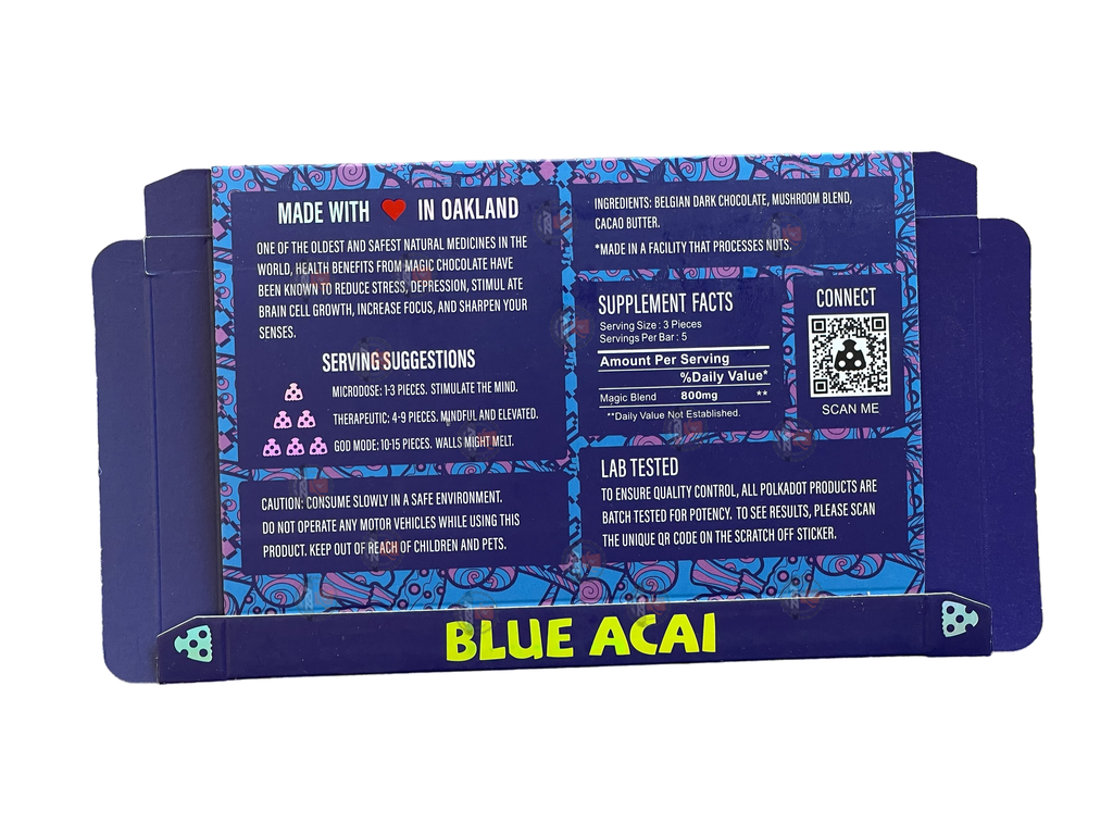 Polkadot Chocolate Packaging Blue Acai (Master Box Included) 