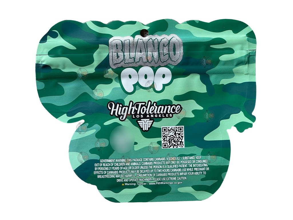 Blanco POP 3.5g Mylar Bag Cut Out High Tolerance 