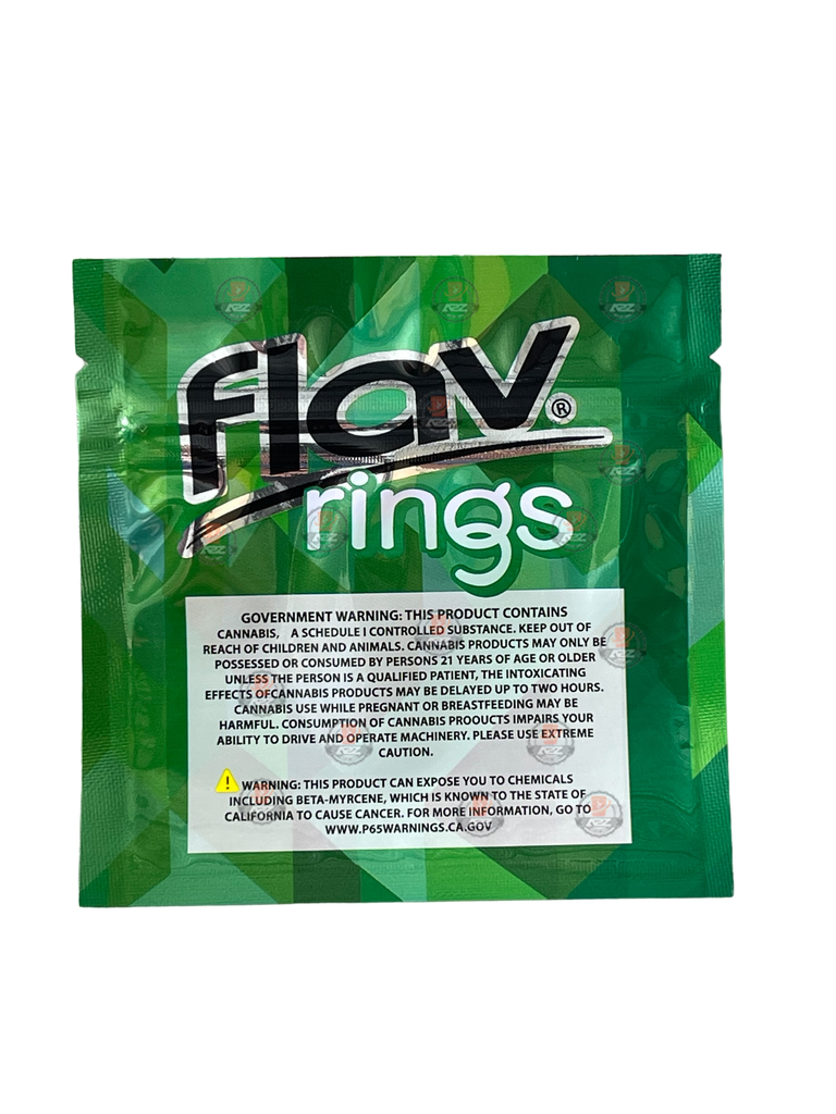 Flav Rings Watermelon 3.5g Mylar Bag Holographic