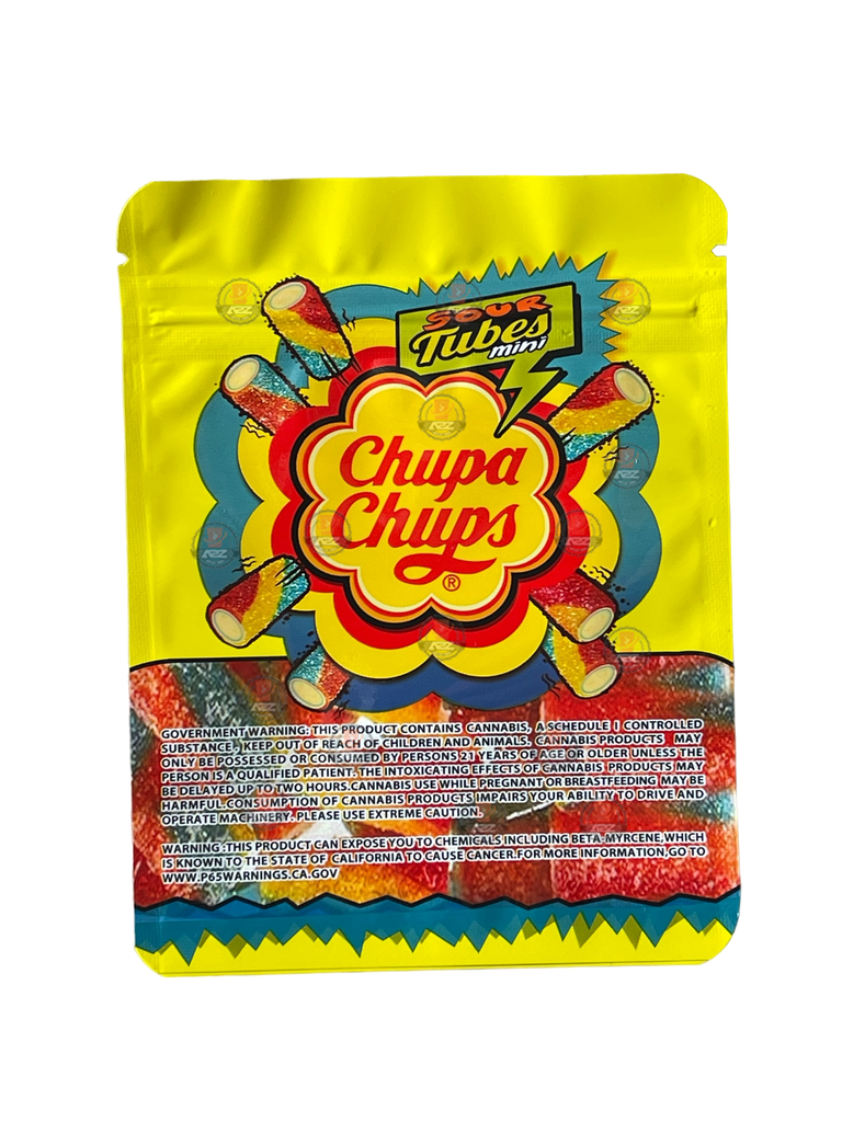 Chupa Chups Sour Tubes Mini3.5g Mylar Bag