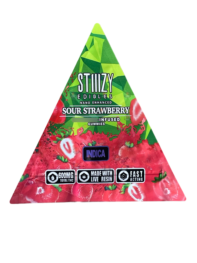 Stiiizy Sour Strawberry 3.5g Mylar Bag