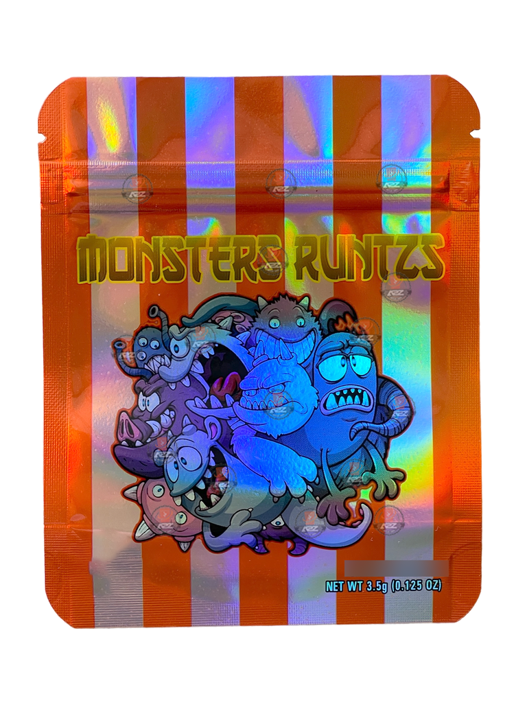 Monster Runtz 3.5g Mylar Bag Holographic