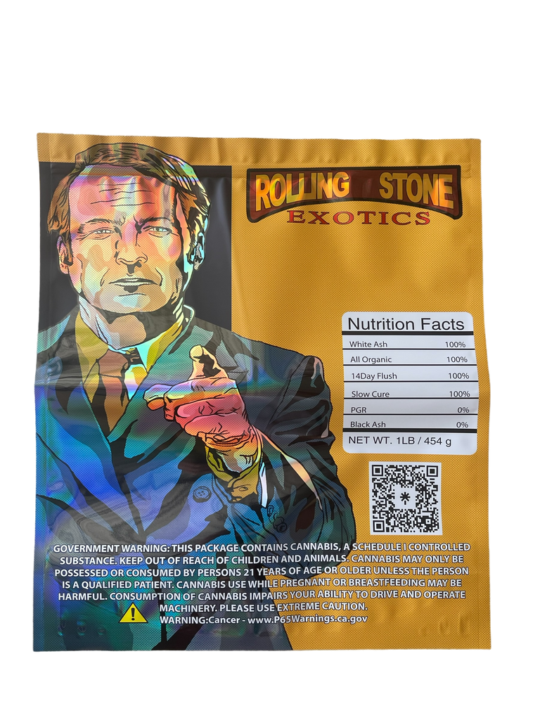 Better Call Saul Mylar Bag (Large) 1 LBS - 16OZ (454g) Pound Bag Rolling Stone