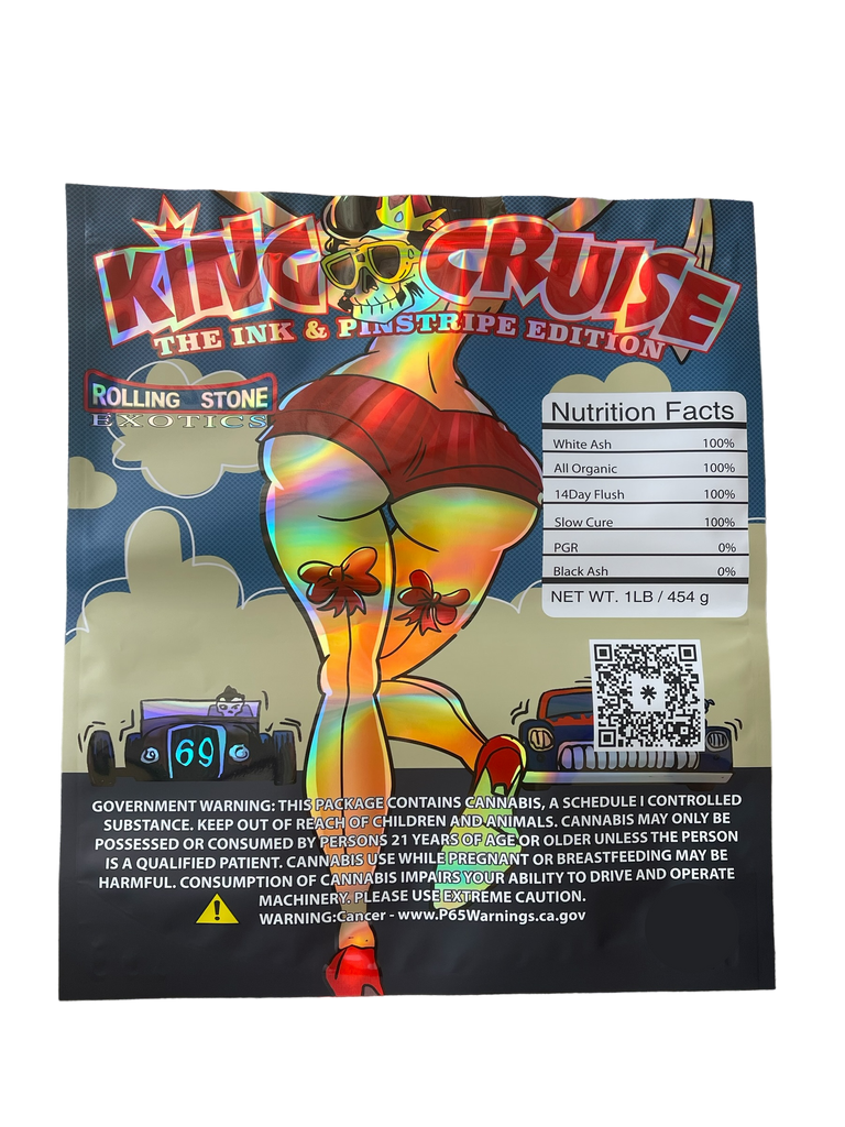 King Cruise Mylar Bag (Large) 1 LBS - 16OZ (454g) Pound Bag Rolling Stone