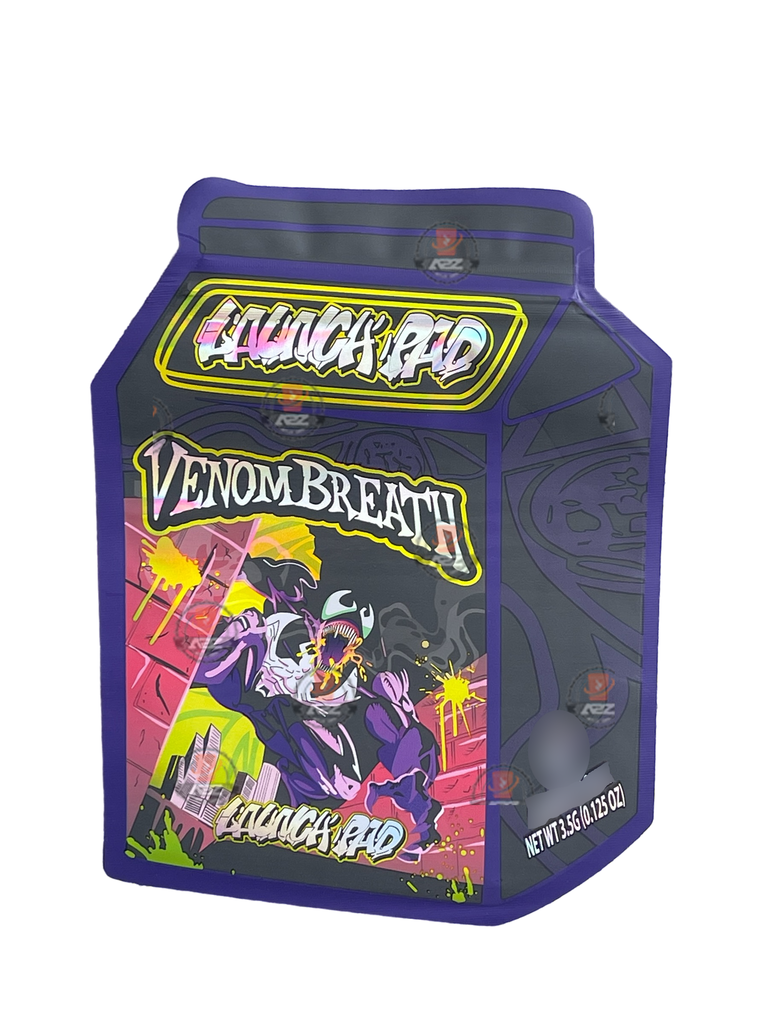 Venom Breath Milk Cart 3.5 grams Mylar Bag 