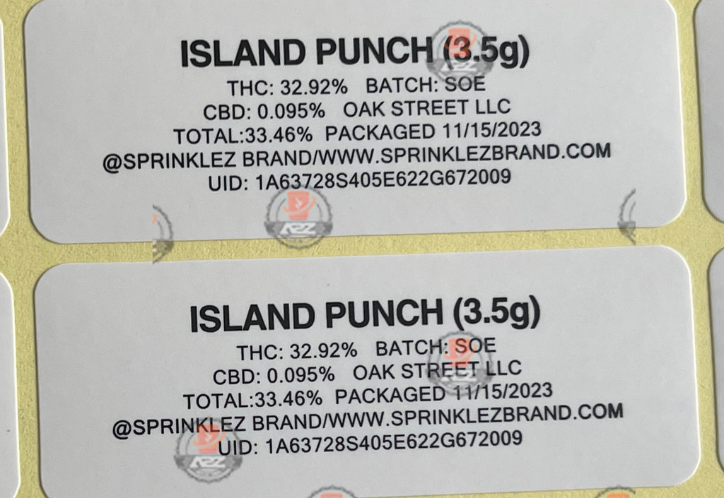 Sprinklez Gumdropz Island Punch Mylar Bags 3.5g
