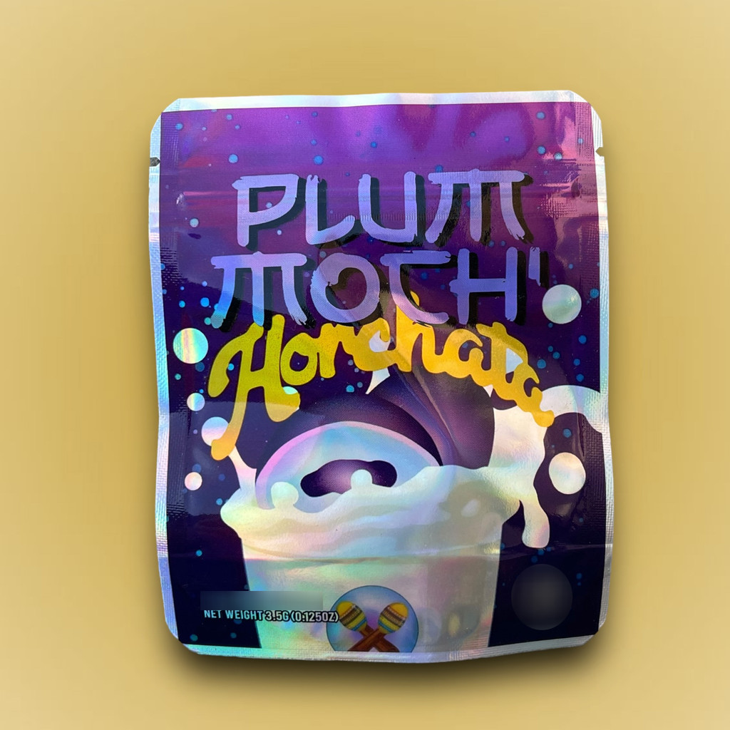 Plum Moch Horchata 3.5g Mylar Bag Holographic- Packaging Only 