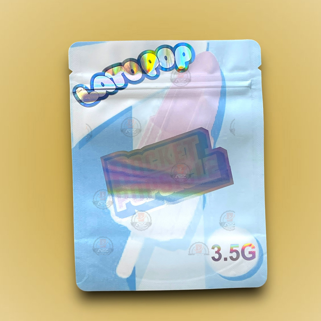 Lato Pop Rocket Popsicle 3.5g Mylar Bag Holographic- Packaging Only 