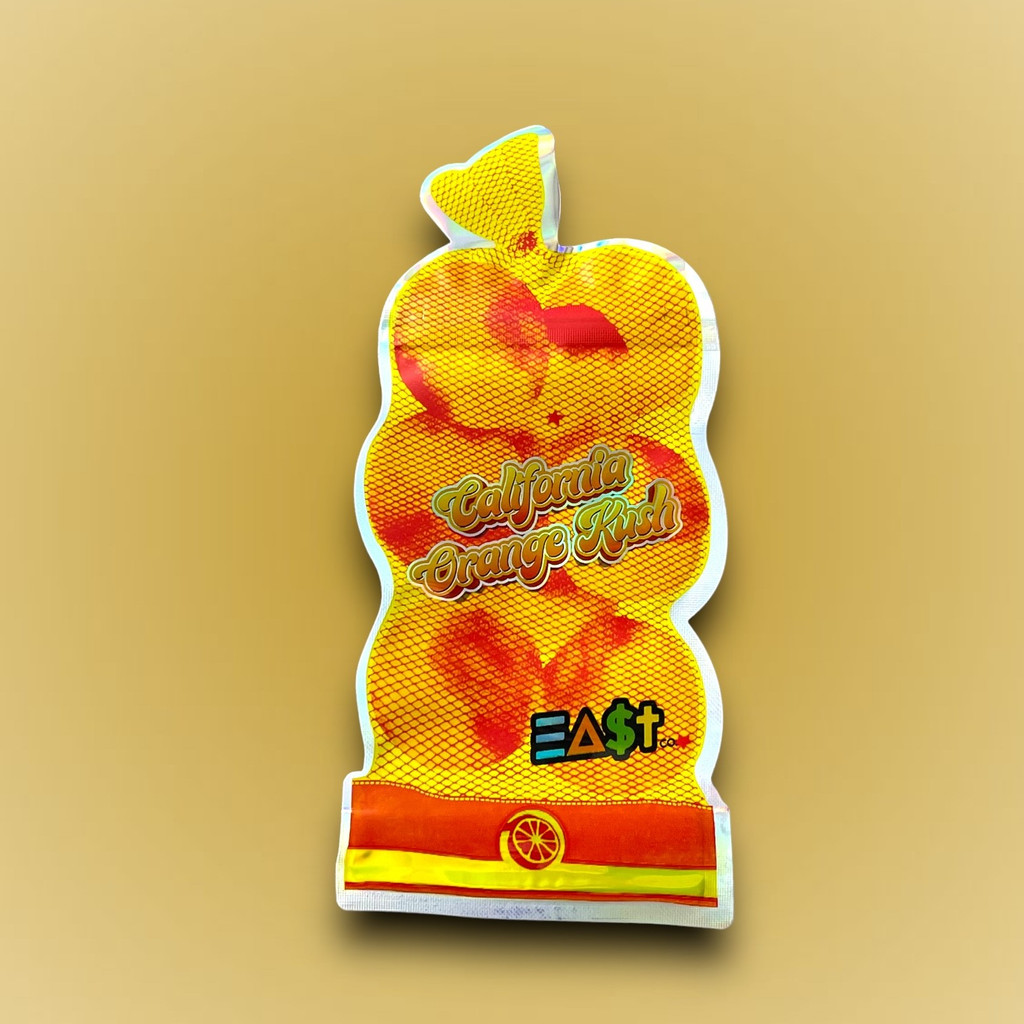 California Orange Kush EAST 3.5g Mylar Bag Holographic