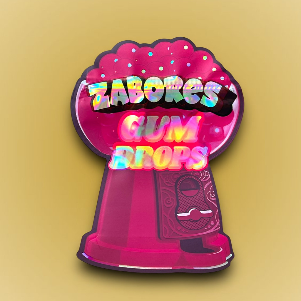 Zabores Gum Drops Gumball 3.5g Mylar Bag Holographic