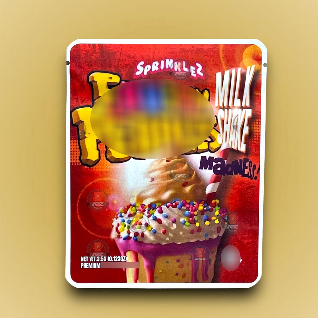 Sprinklez Milk Shake Madness Mylar Bags