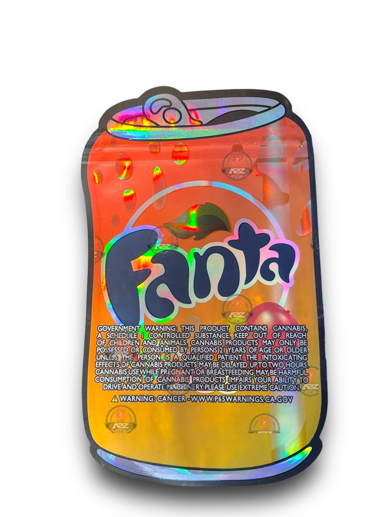 Fanta Mango 3.5G Mylar Bags Holographic