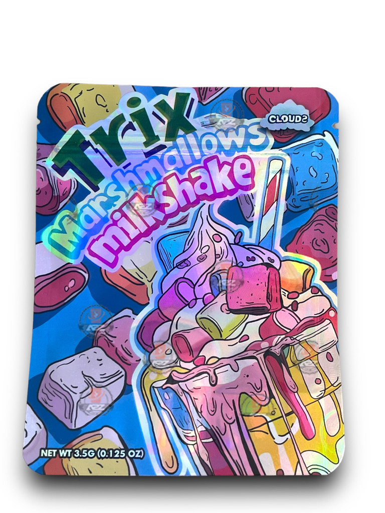 Trix Marshmallows Milkshake 3.5G Mylar Bags Holographic Mylar Packaging