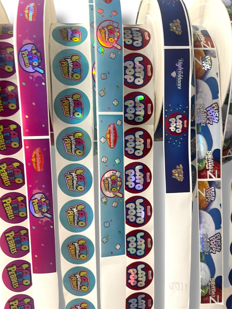 Push Pop ICEE Blue Raspberry Cherry Cereal 3.5g Glass Jars with Holographic Stickers Child Resistant jar