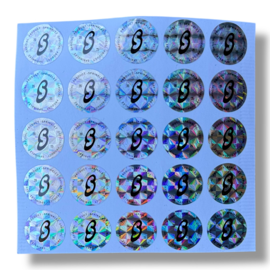 Sprinklez Poppin Pineapple 3.5G Mylar Bags -With stickers and label