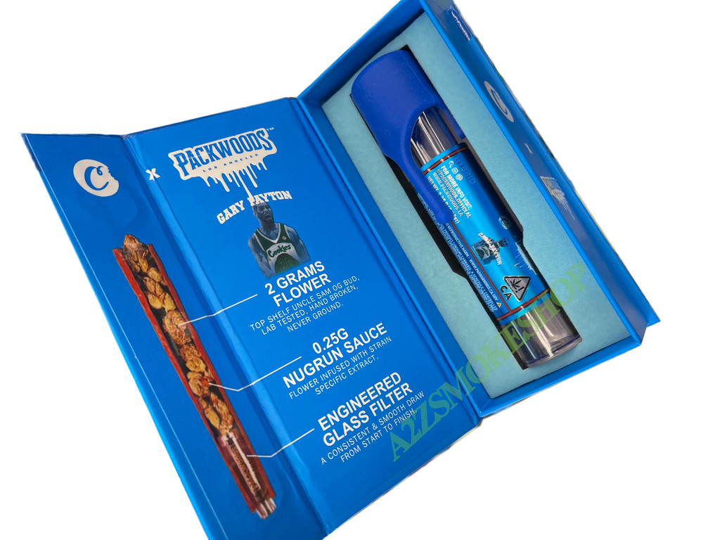 Packwoods Cookies  Packaging Box with Tubes & Holographic Sticker