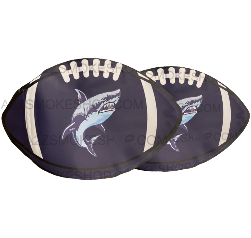 Football Shark cut out Mylar zip lock bag 3.5G