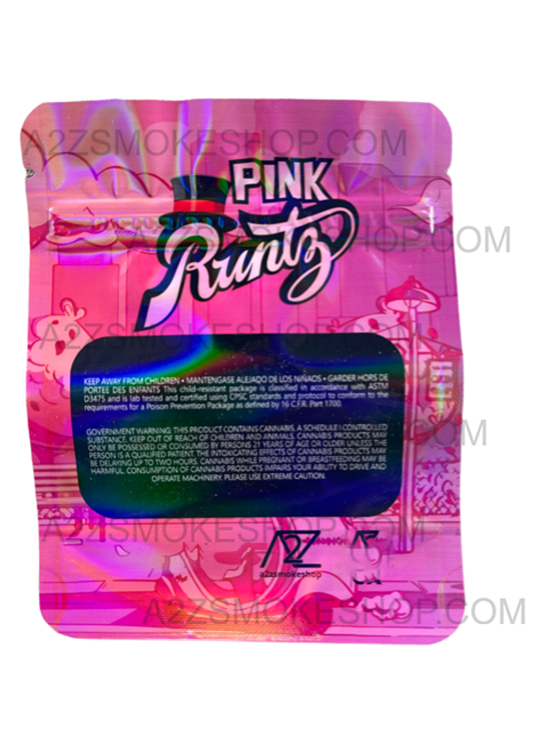 Black Unicorn Pink Runtz Holographic Mylar bag 3.5g