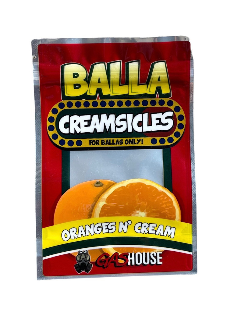 Gas House Balla Creamsicles  Oranges N cream3.5 Grams Smell Proof Mylar Bags