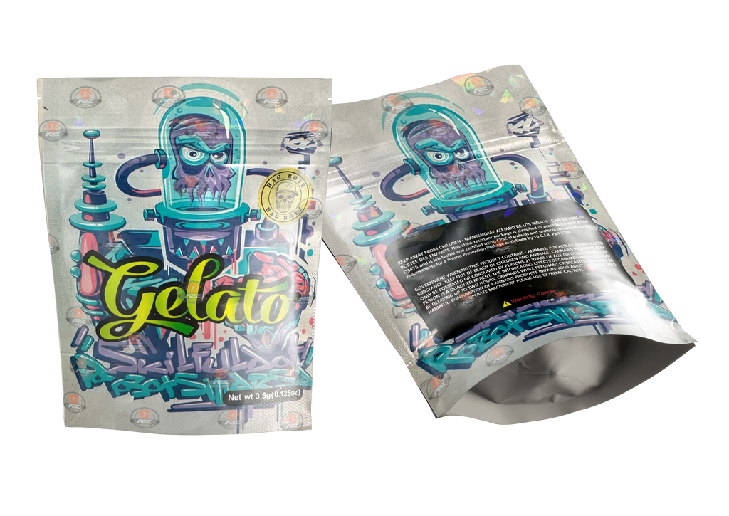 Robot Gelato Mylar bags 3.5g Packaging Only