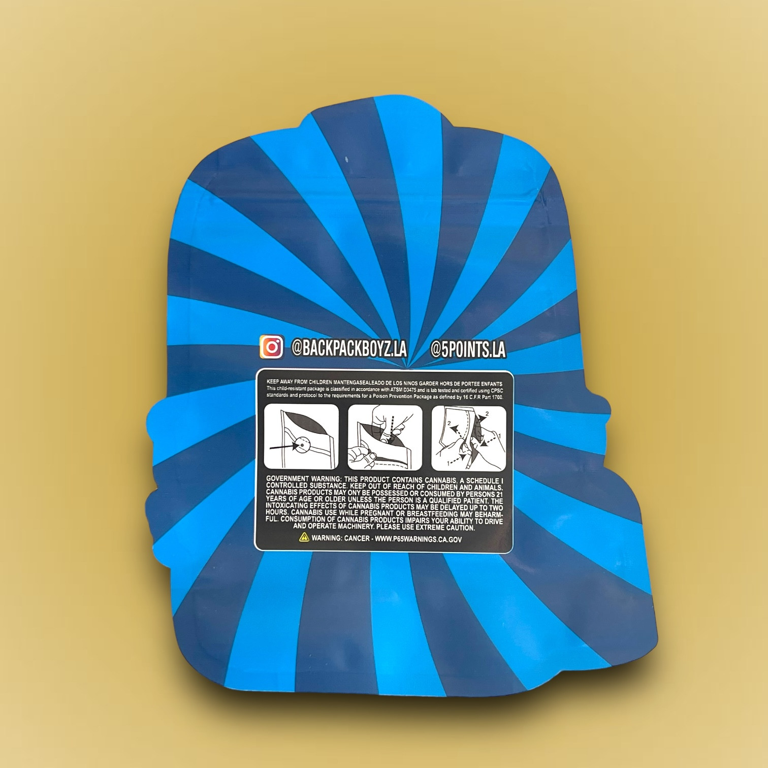 Backpack Boyz Uncle Snoop 3.5 G Myar Bag Die Cut Backpack Shape