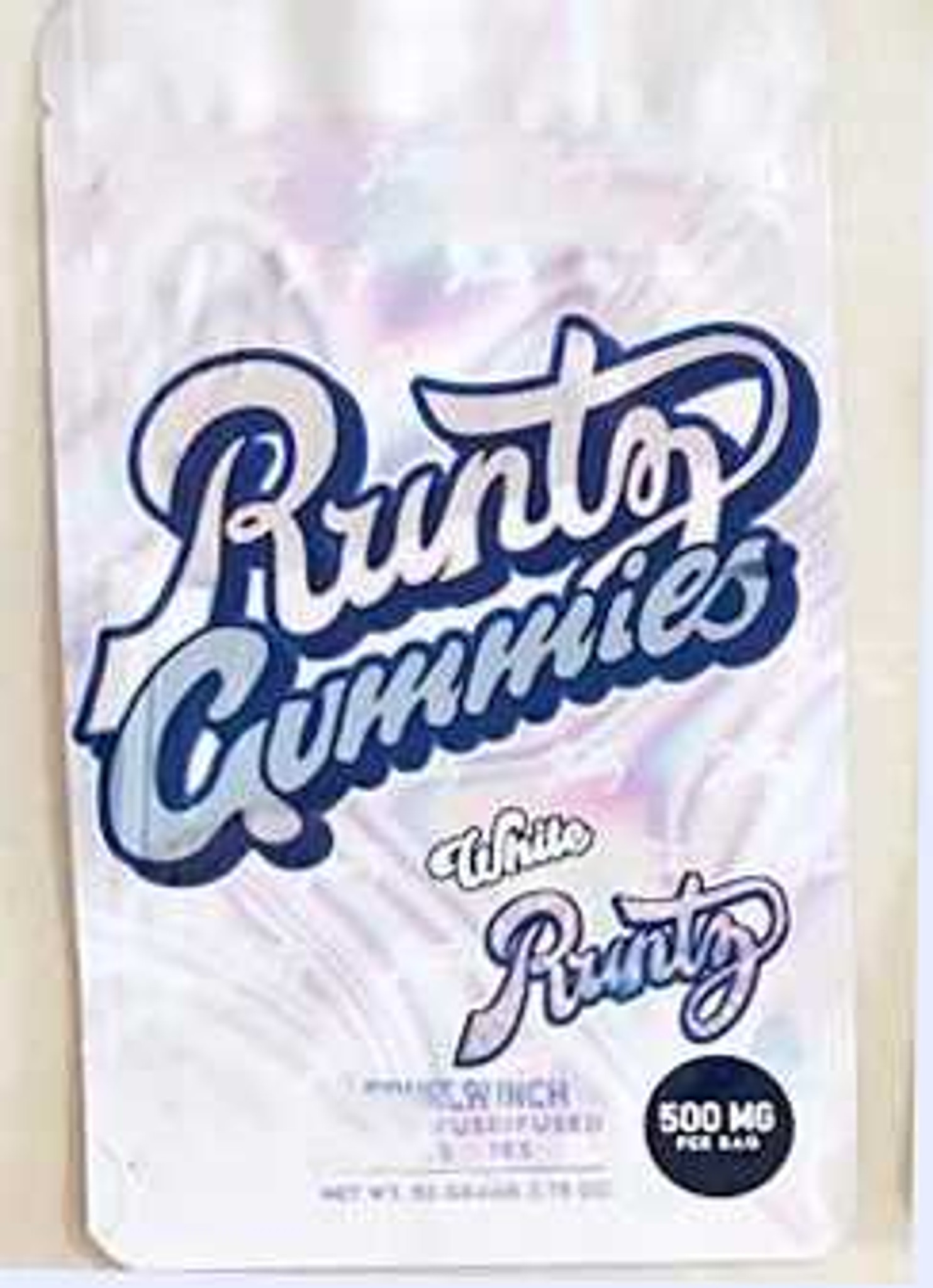 Runtz Gummies -White Fruit Punch 500mg Mylar Bag