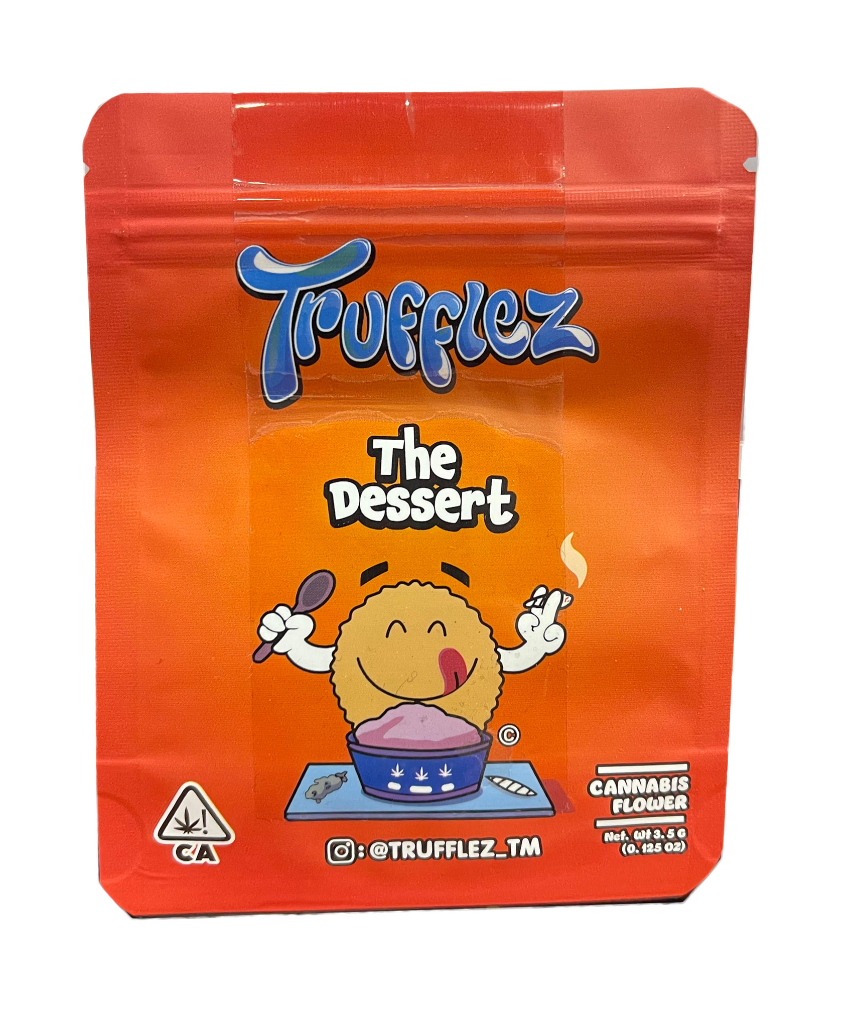 Trufflez The Dessert Mylar bag 3.5g Smell Proof Airtight Mylar Bag-  Packaging Only