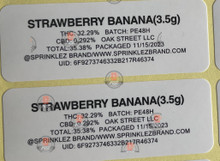 Sprinklez Gumdropz Strawberry Banana Mylar Bags 3.5g