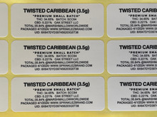 Sprinklez Gumdropz Twisted Caribbean 3.5G Mylar Bags -With stickers and labels