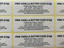 Sprinklez Pink Vanilla Butter Cake Mylar Bags -With stickers and label