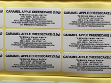 Sprinklez Caramel Apple Cheesecake Mylar Bags -With stickers and label