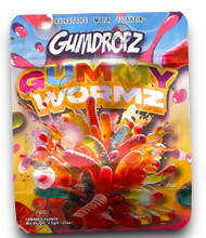 Gumdropz Gummy Wormz 3.5G Mylar Bags Holographic