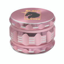 Black Unicorn Best Herb Grinder with Pollen Catcher. Large 4 Piece, 2.5" Aluminum (Pink)