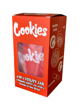 Cookies Mag Jar with Grinder -Airtight storage stash container led magnifying jar