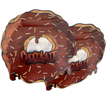 Chocolate Donut cut out Mylar zip lock bag 3.5G