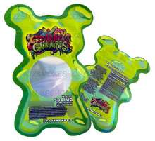 Dank Gummies Cut out 500mg Mylar Bag with window Green