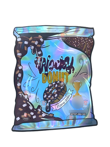 Wocky Donut Mylar Bag 1 OZ 28G (50 Count) 