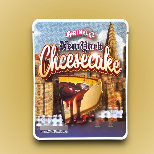 New York Cheesecake Mylar Bags 3.5g Sticker base Bag -With stickers and labels