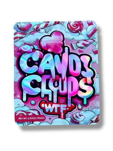 Candy Clouds Mylar Bag 3.5g Holographic Mylar Bag- Packaging Only