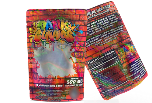 Dank Gummies 500mg Mylar Bag
