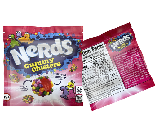Nerds Candy Gummy Clusters 600mg Mylar Bag -Packaging Only