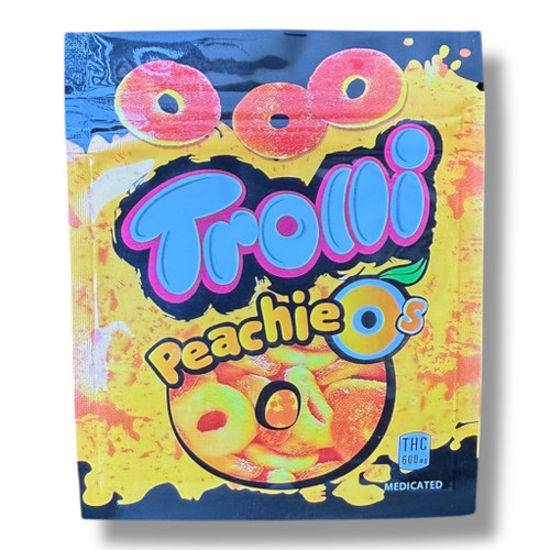 Trrlli Peachies puffs 600mg Mylar bags packaging only