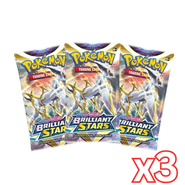 Pokemon Brilliant Stars Booster Pack 3 Packs