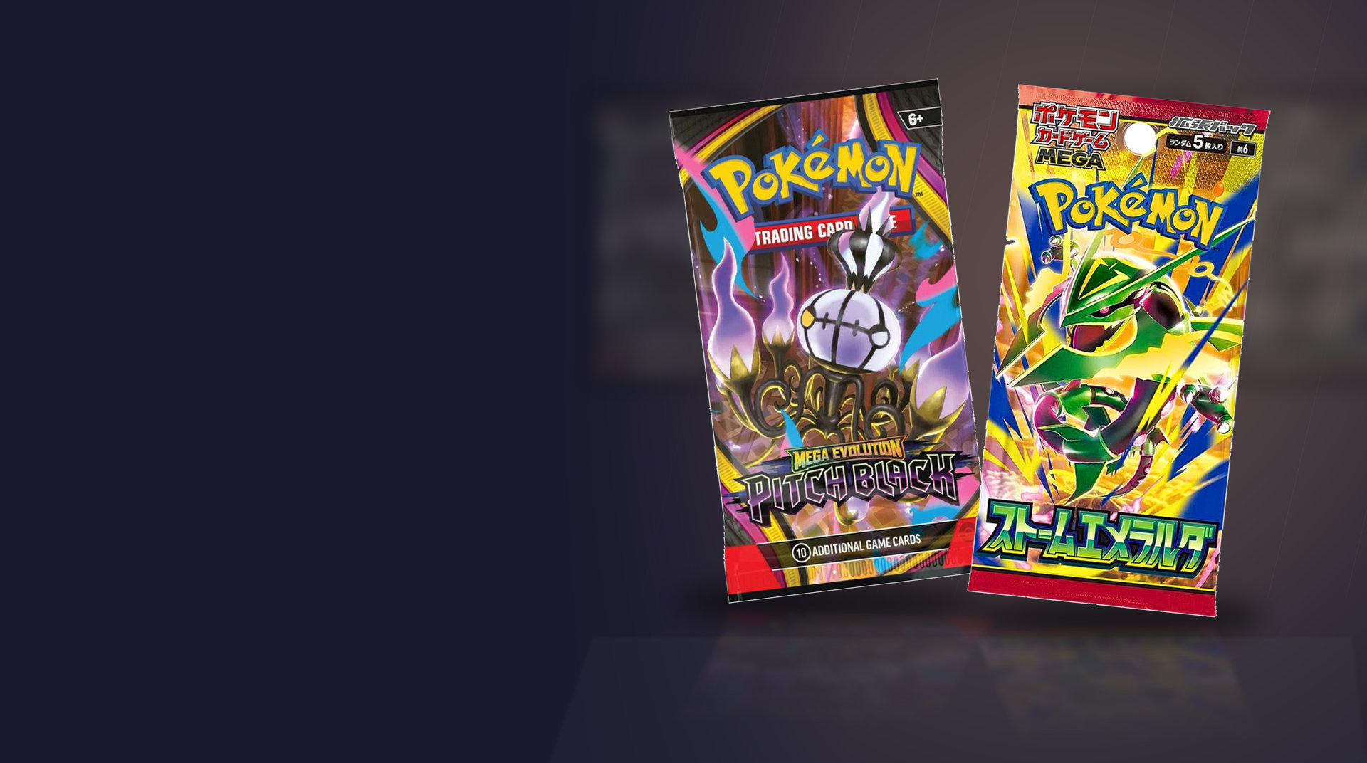 Sealed Pitch Black and Storm Emeralda booster packs
