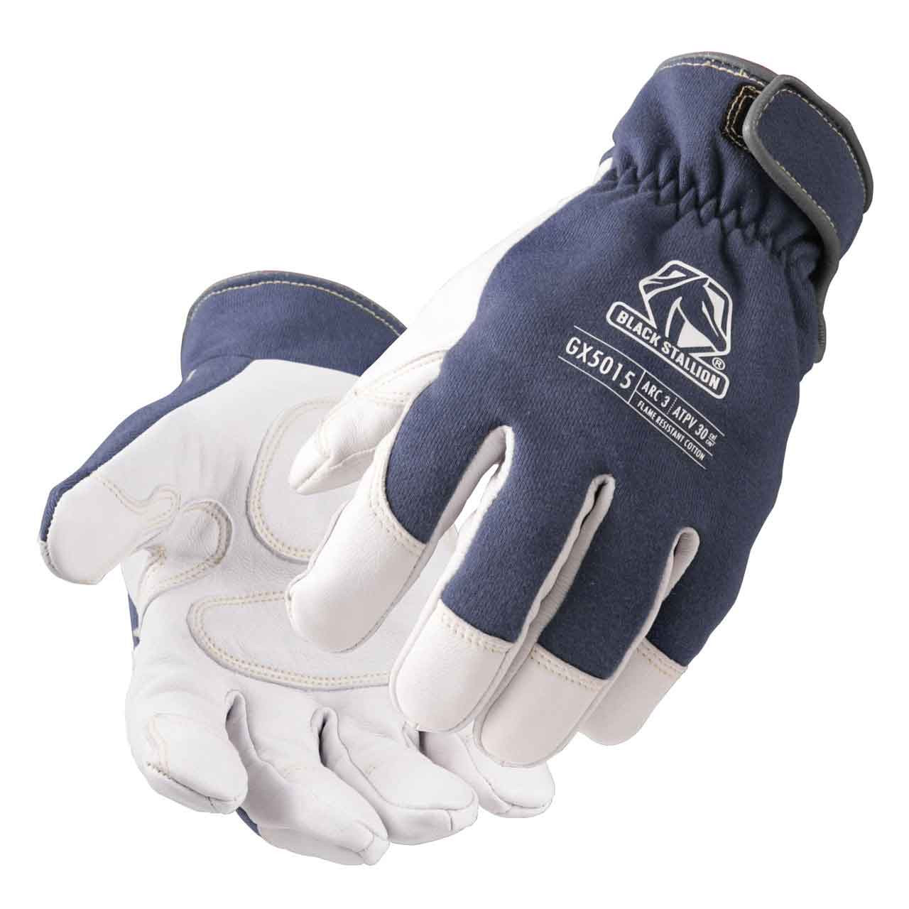 Black Stallion GX5015 ARC-Rated Goatskin & FR Cotton Mechanics Glove, Medium