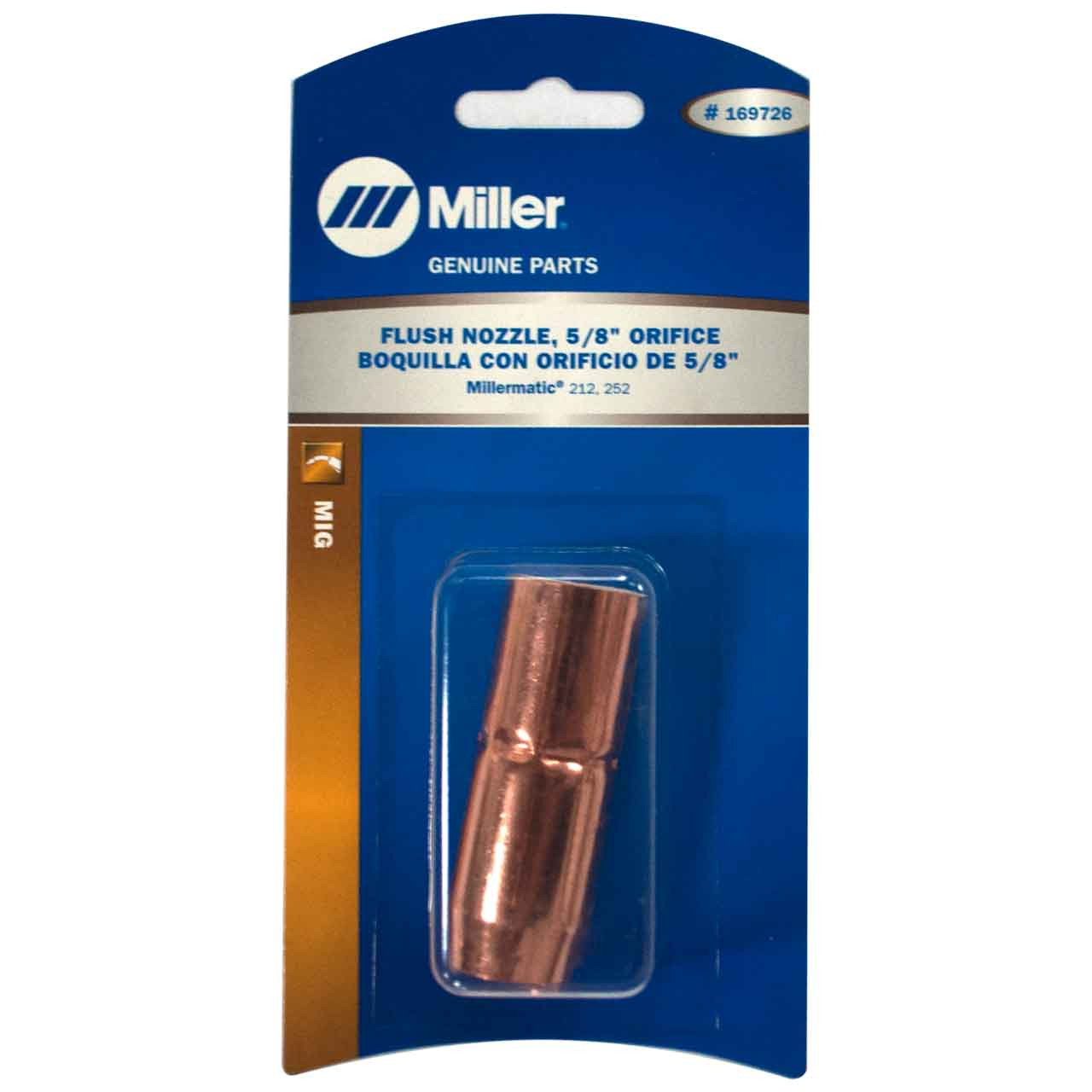 Miller 169726 Nozzle, Slip Type .625 Orf Flush
