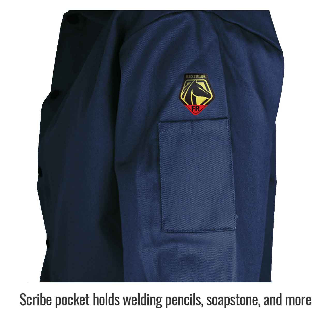 TIL6230L - Tillman® Large Green Cotton Flame Resistant Jacket With Snap Closure