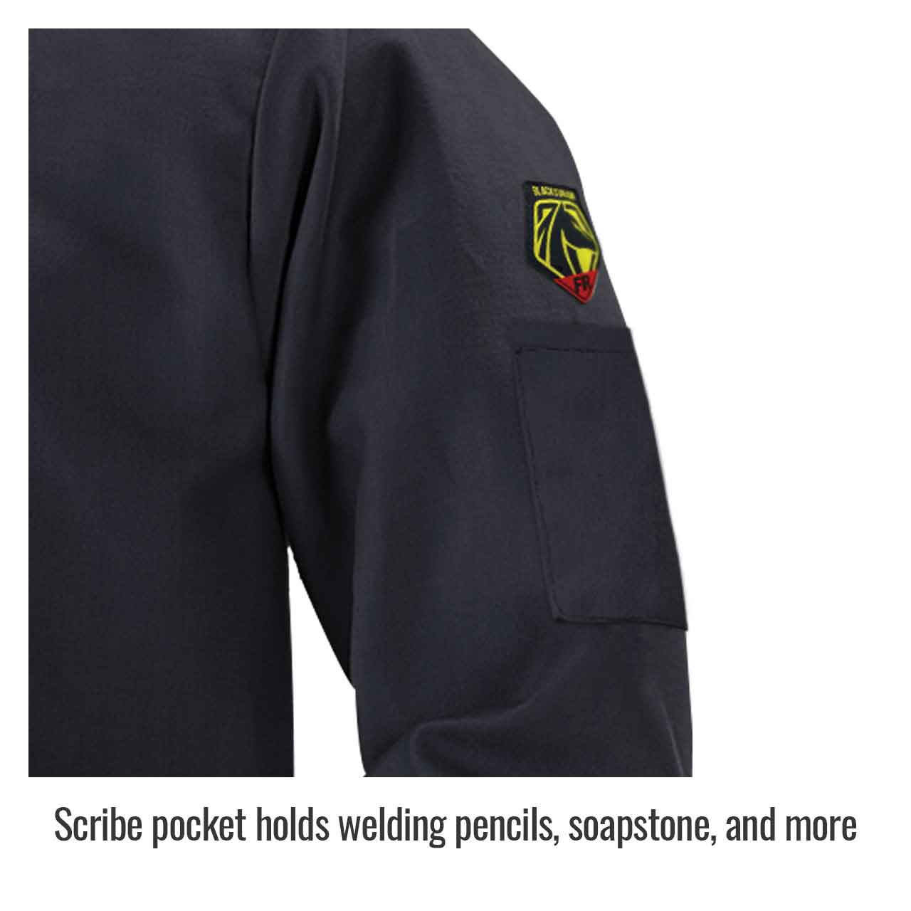 Black Stallion FBK9-30C Flame-Resistant Cotton Welding Jacket